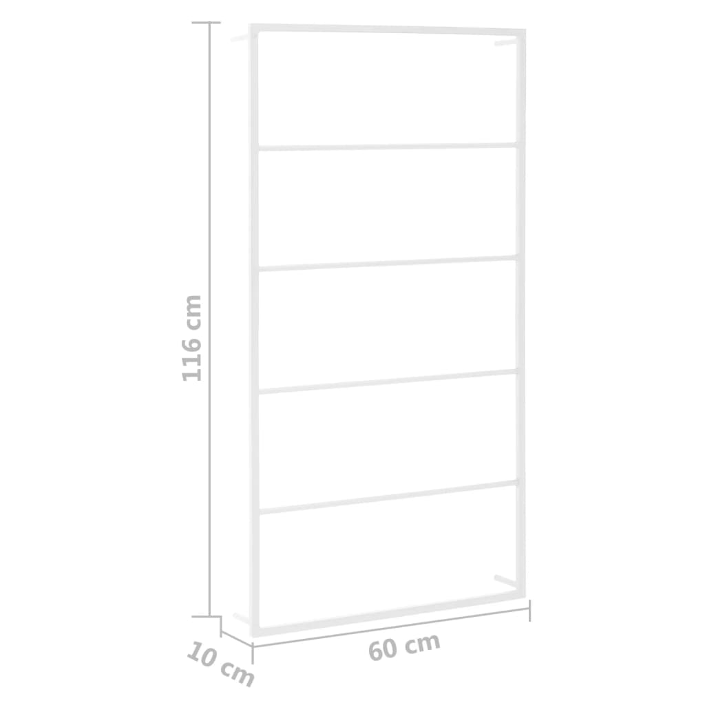 Handtuchständer Weiß 60x10x116 cm Stahl