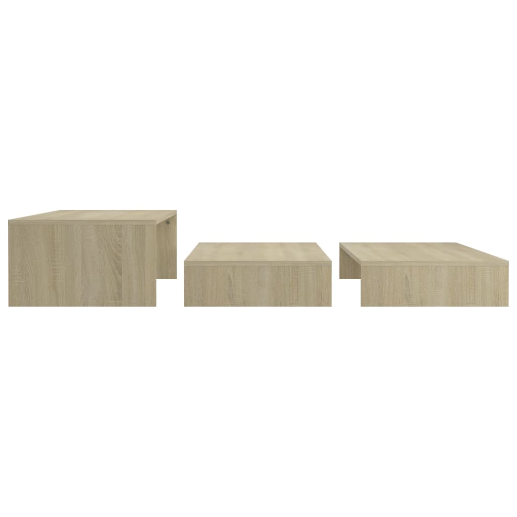 Satztisch-Set Sonoma-Eiche 100x100x26,5 cm Holzwerkstoff