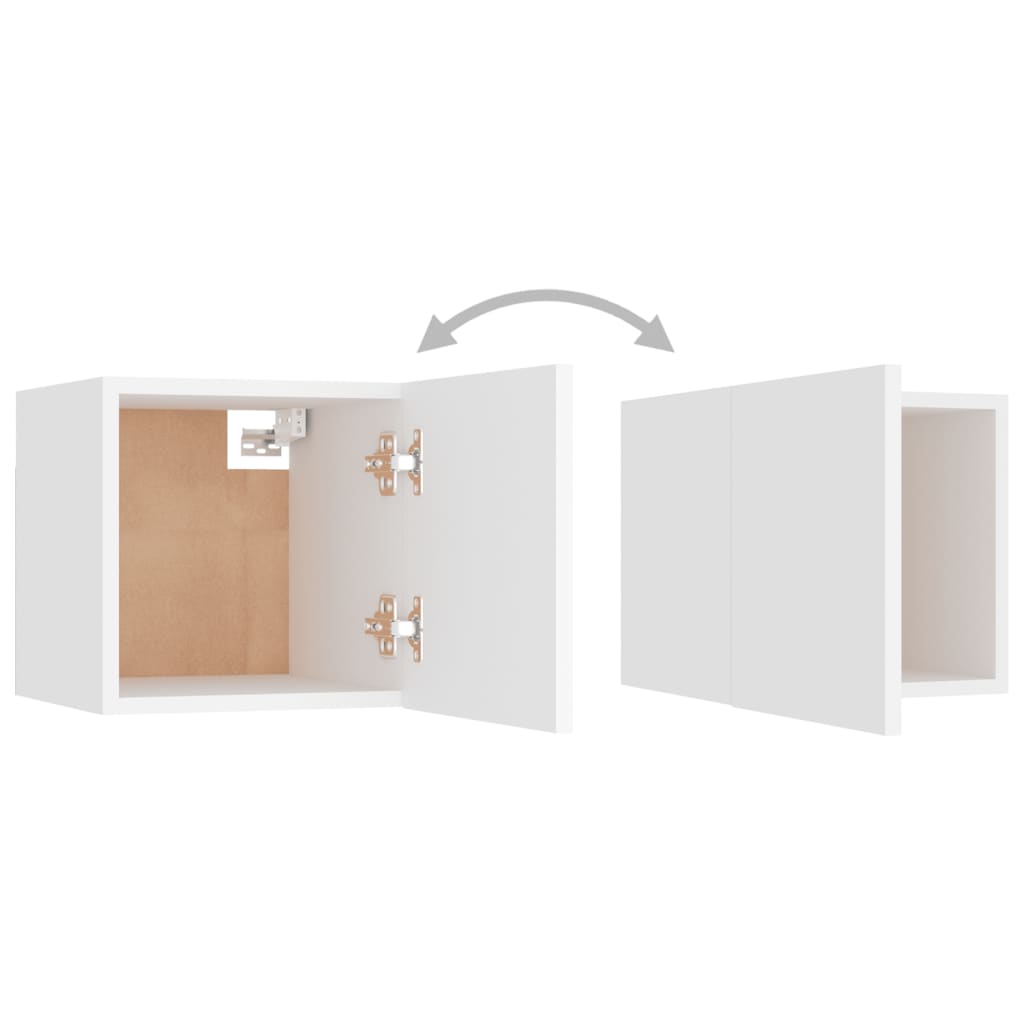 3-tlg. TV-Schrank-Set Weiß Holzwerkstoff