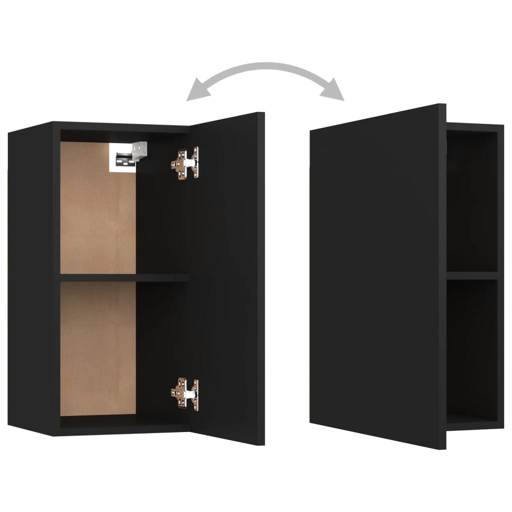 4-tlg. TV-Schrank-Set Schwarz Holzwerkstoff