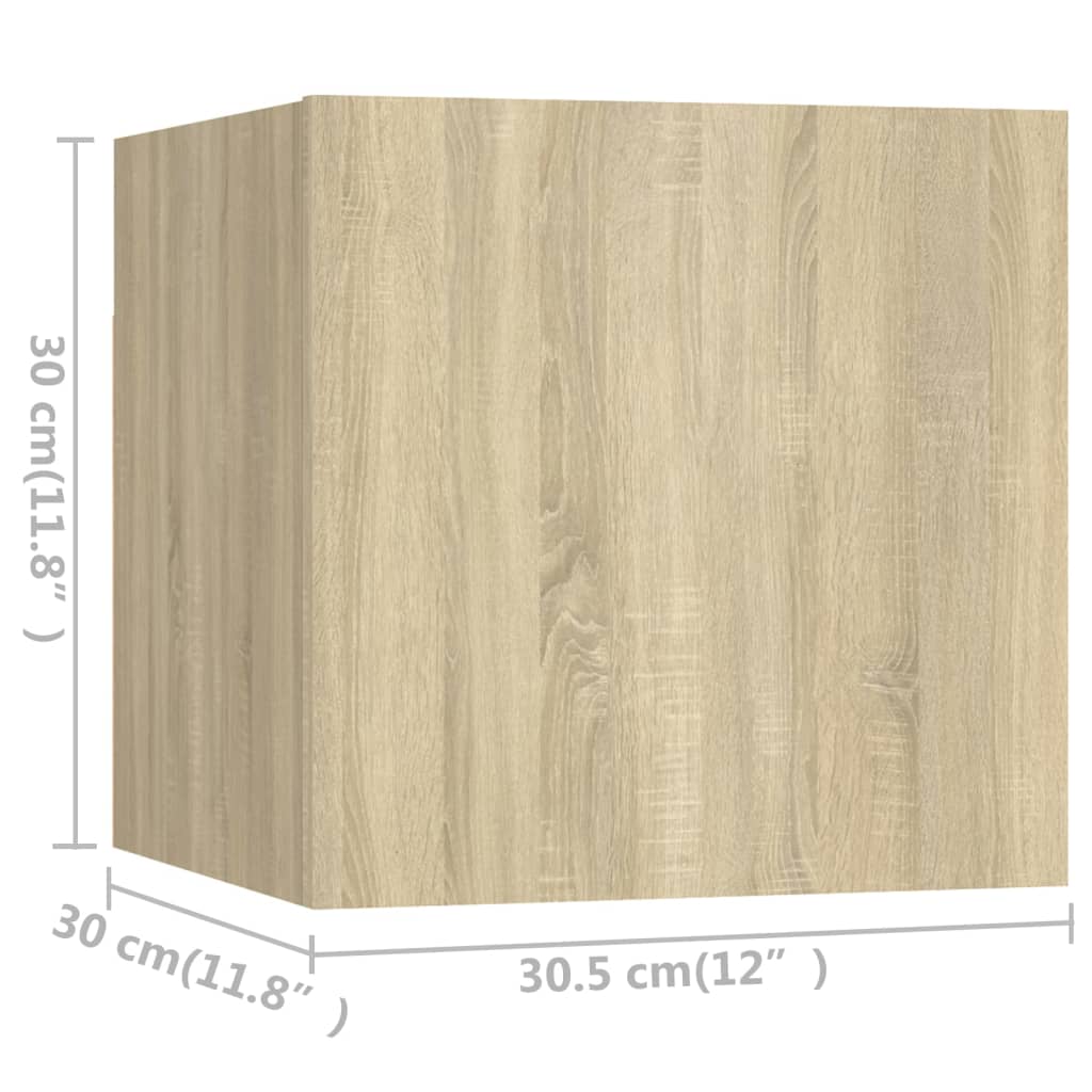 4-tlg. TV-Schrank-Set Sonoma-Eiche Holzwerkstoff