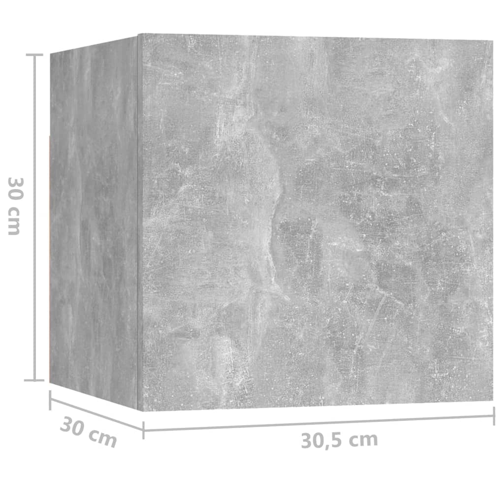 5-tlg. TV-Schrank-Set Betongrau Holzwerkstoff