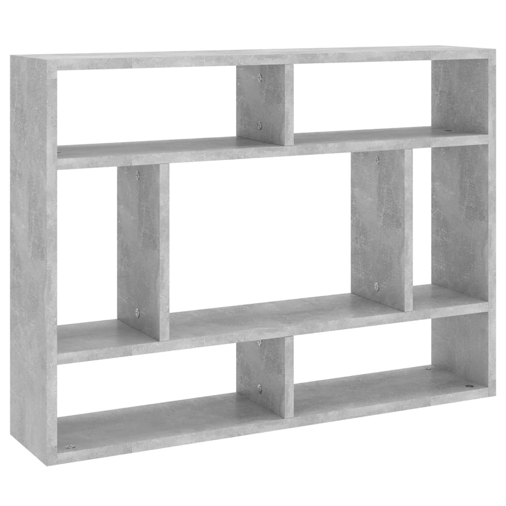 Wandregal Betongrau 75x16x55 cm Holzwerkstoff