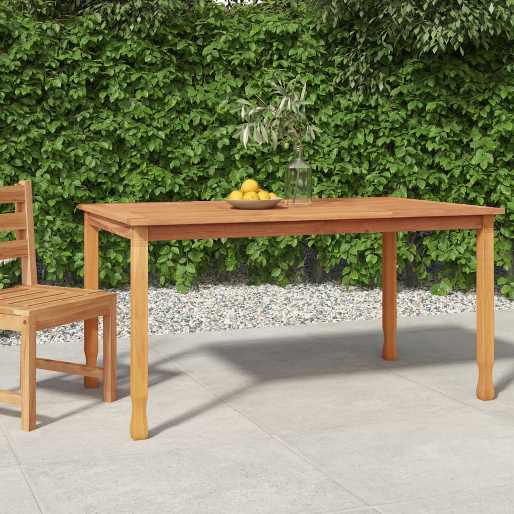 Garten-Esstisch 150x90x75 cm Massivholz Teak