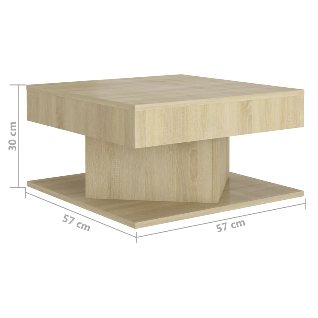 Couchtisch Sonoma-Eiche 57x57x30 cm Holzwerkstoff