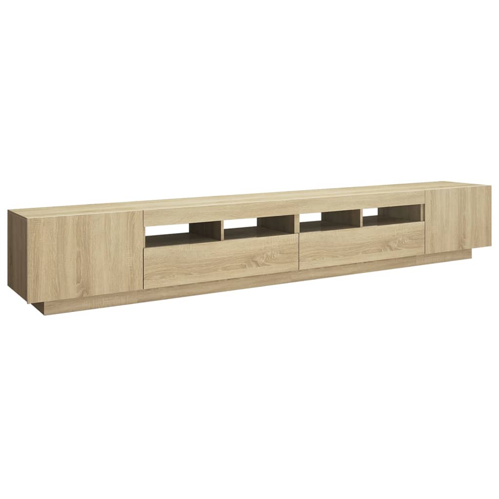 TV-Schrank mit LED-Leuchten Sonoma-Eiche 260x35x40 cm