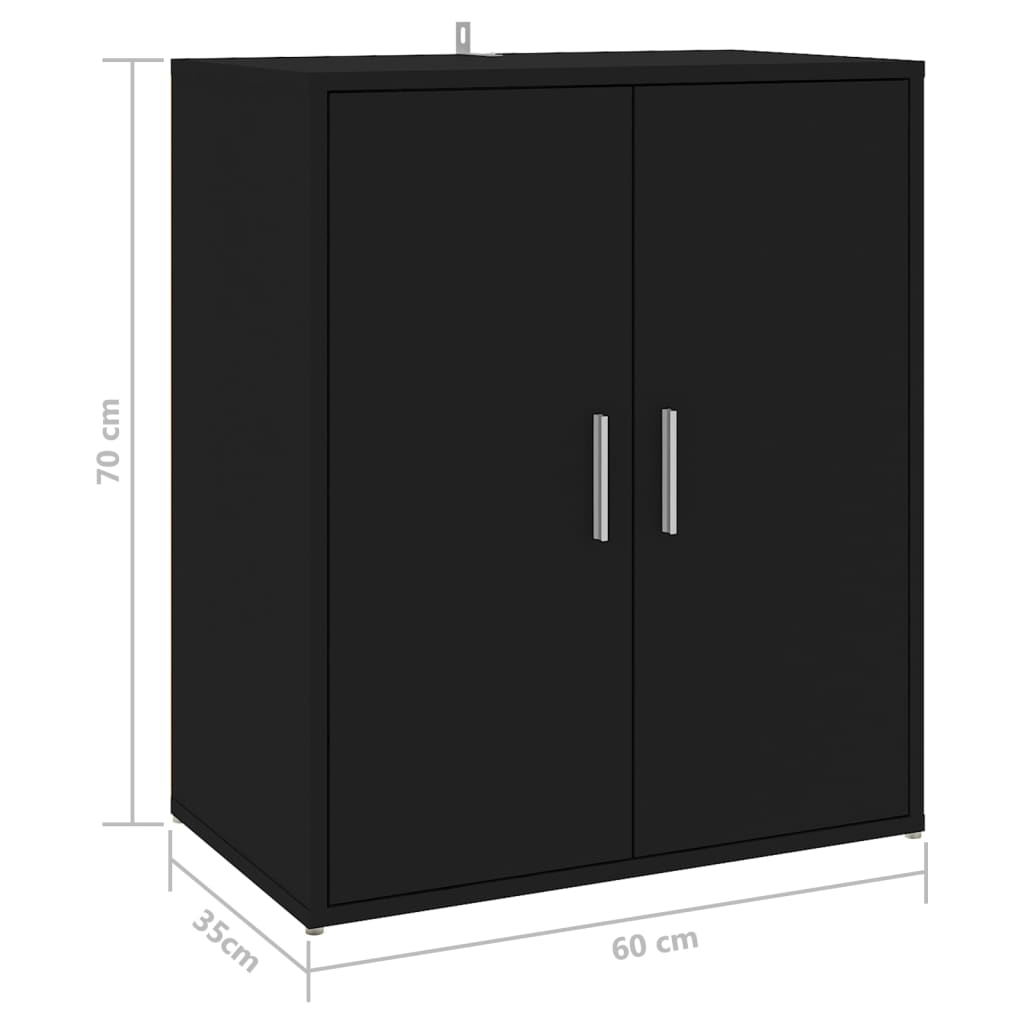 Schuhschrank Schwarz 60x35x70 cm Holzwerkstoff