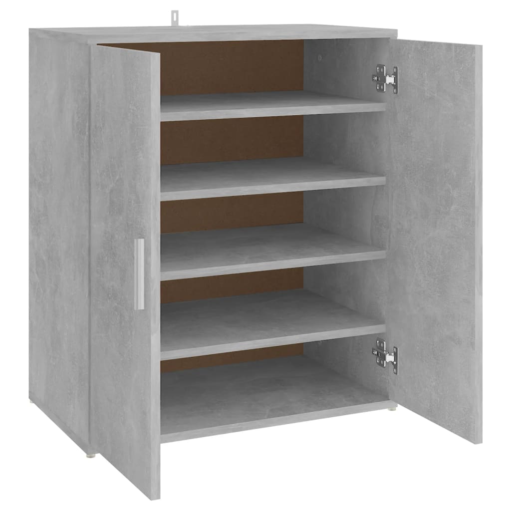 Schuhschrank Betongrau 60x35x70 cm Holzwerkstoff