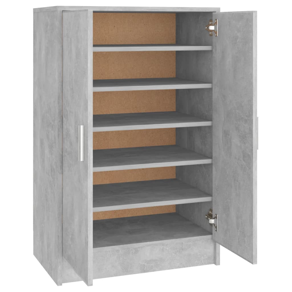 Schuhschrank Betongrau 60x35x92 cm Holzwerkstoff