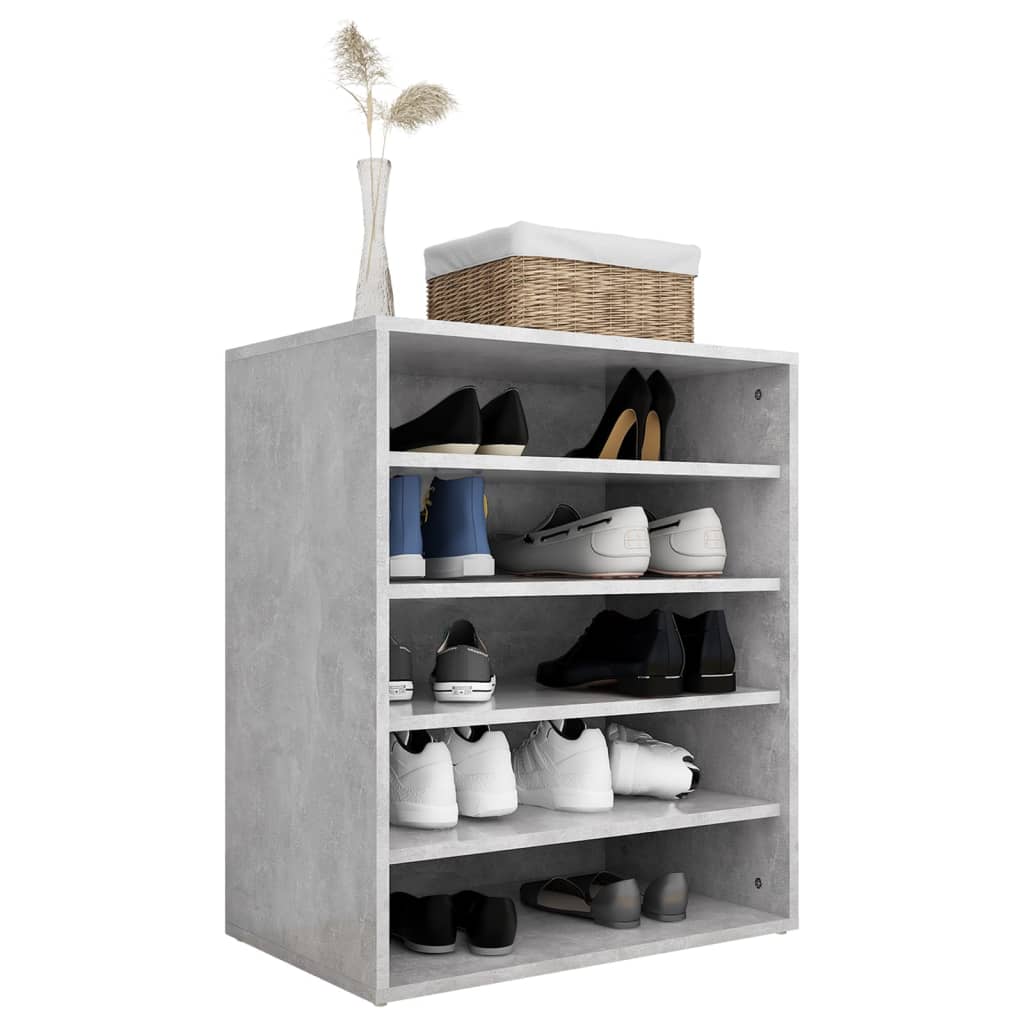 Schuhschrank Betongrau 60x35x70 cm Holzwerkstoff