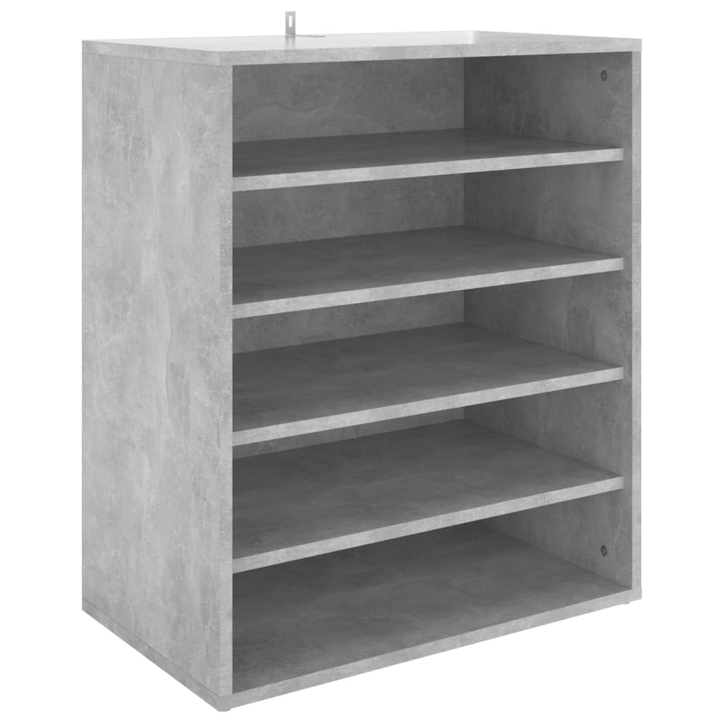 Schuhschrank Betongrau 60x35x70 cm Holzwerkstoff