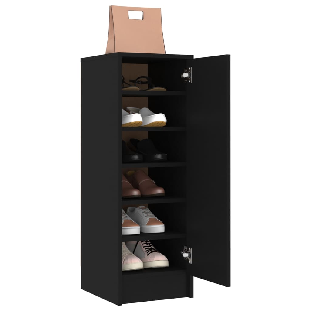 Schuhschrank Schwarz 32x35x92 cm Holzwerkstoff