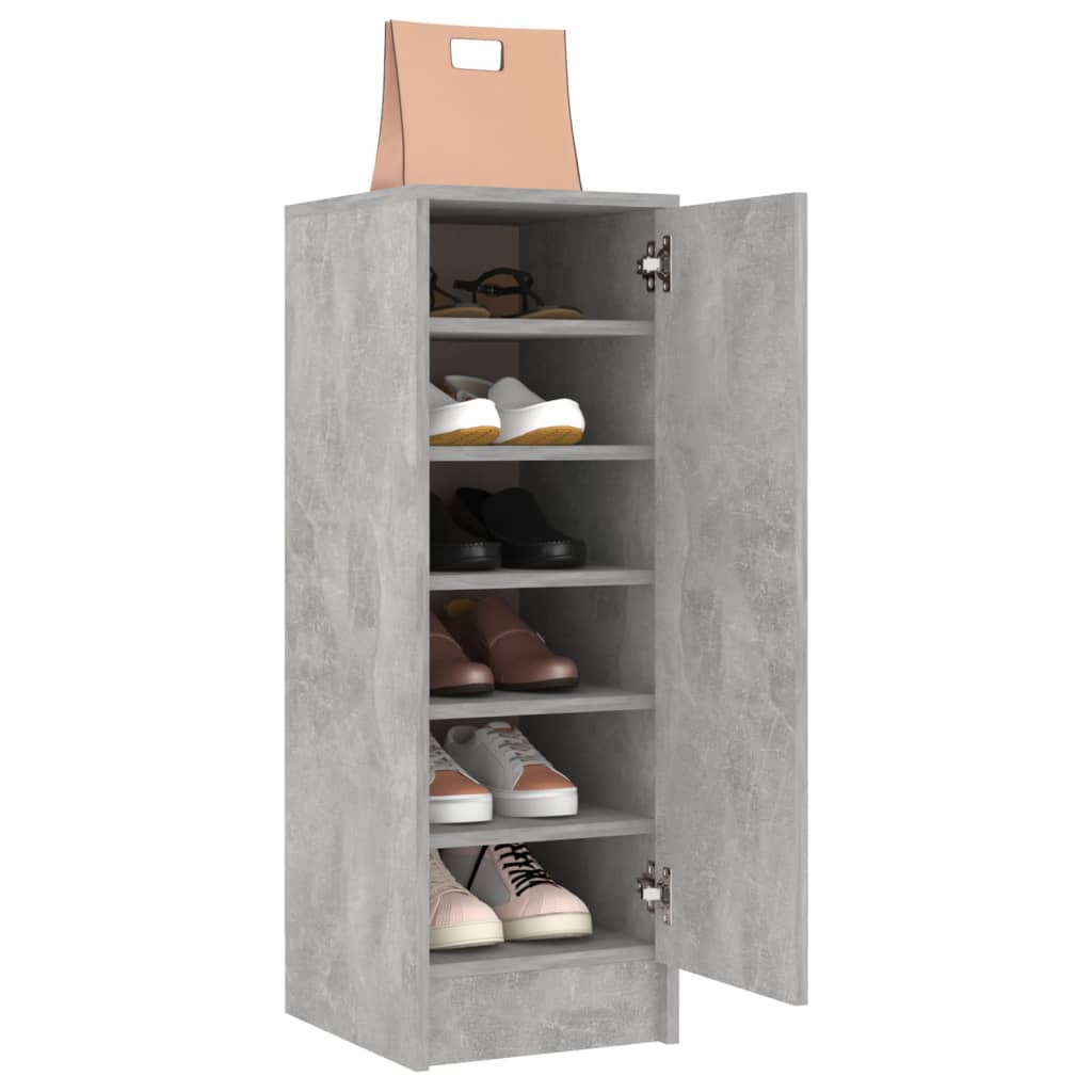 Schuhschrank Betongrau 32x35x92 cm Holzwerkstoff