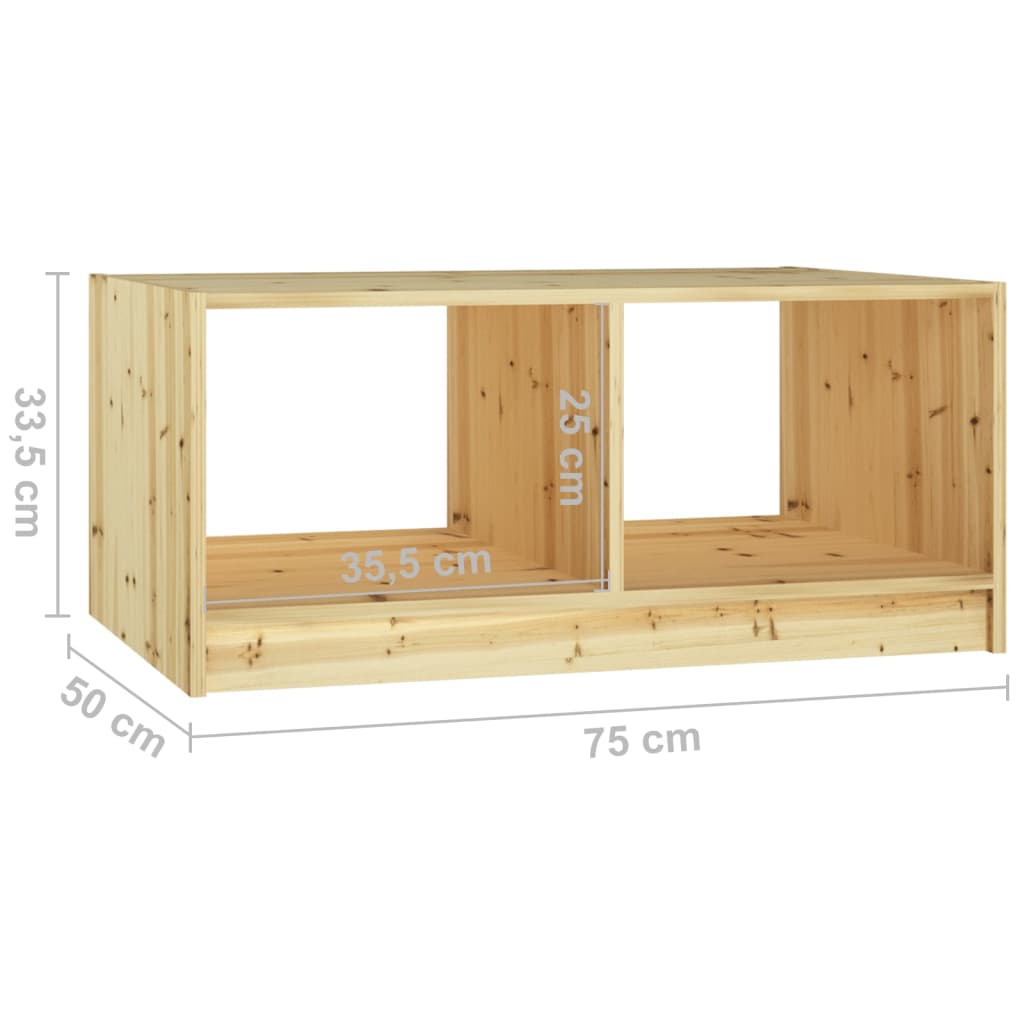 Couchtisch 75x50x33,5 cm Massivholz Tanne