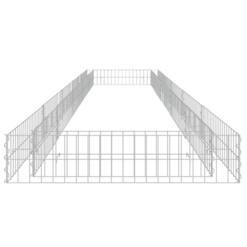 Gabionen-Hochbeet Verzinkter Stahl 500x100x20 cm