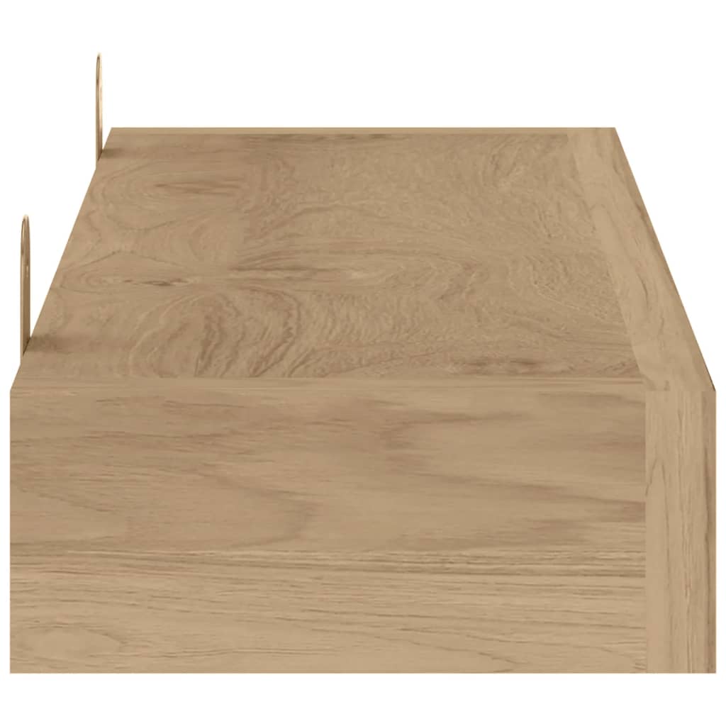 Wandregale 2 Stk. 60x15x4 cm Massivholz Teak