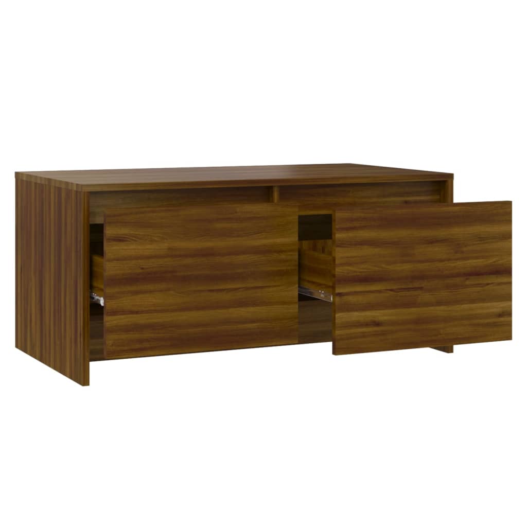 Couchtisch Braun Eichen-Optik 90x50x41,5 cm Holzwerkstoff