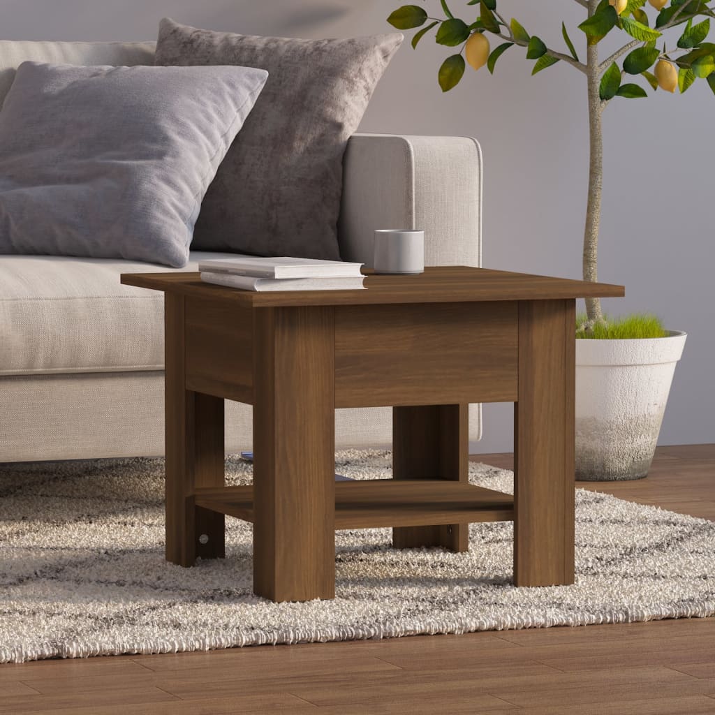 Couchtisch Braun Eichen-Optik 55x55x42 cm Holzwerkstoff