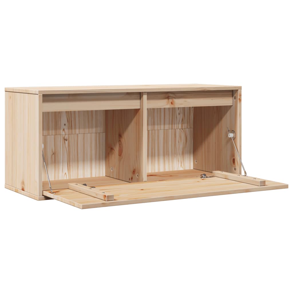 Wandschrank 80x30x35 cm Massivholz Kiefer