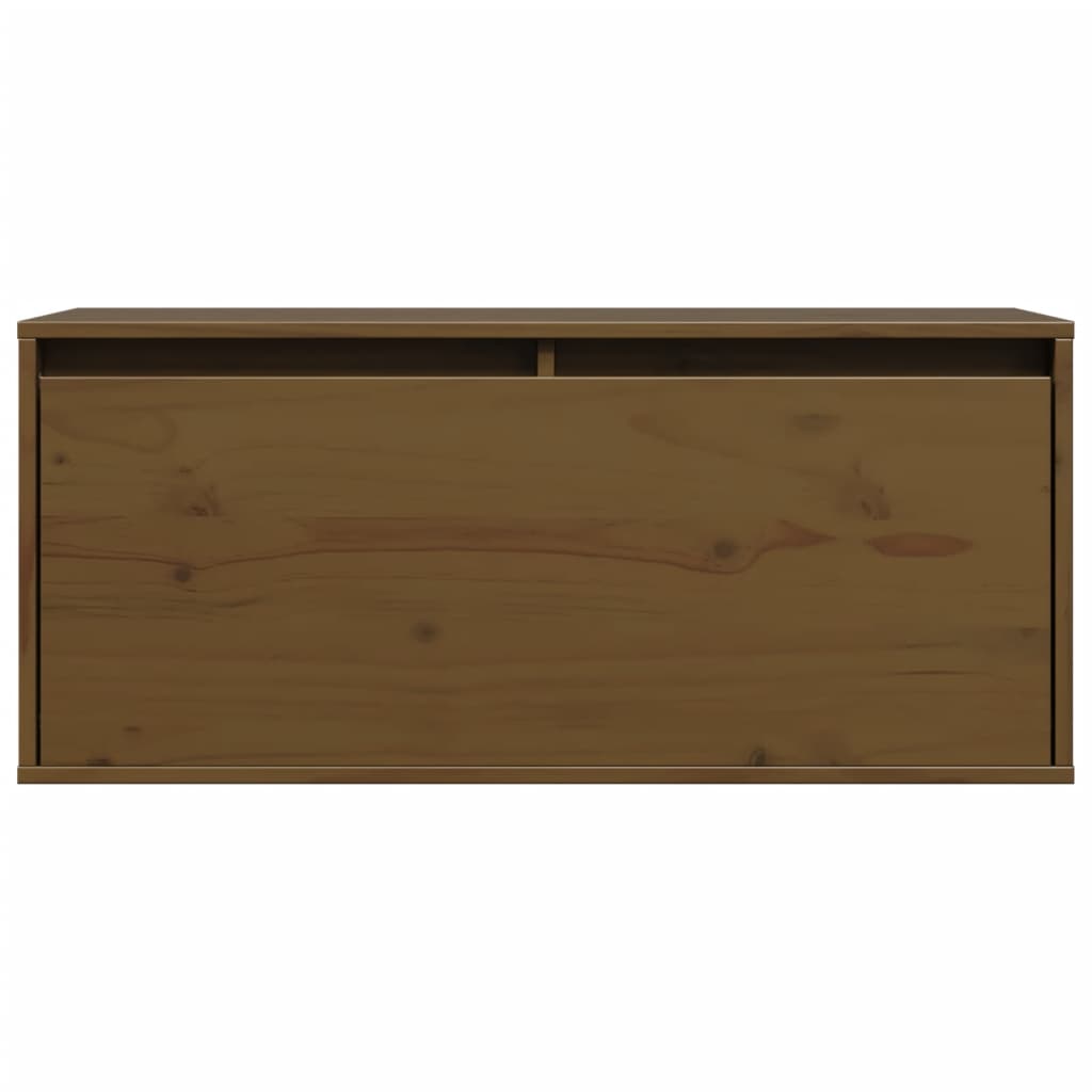 Wandschrank Honigbraun 80x30x35 cm Massivholz Kiefer