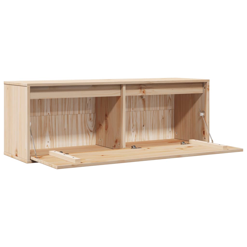 Wandschrank 100x30x35 cm Massivholz Kiefer