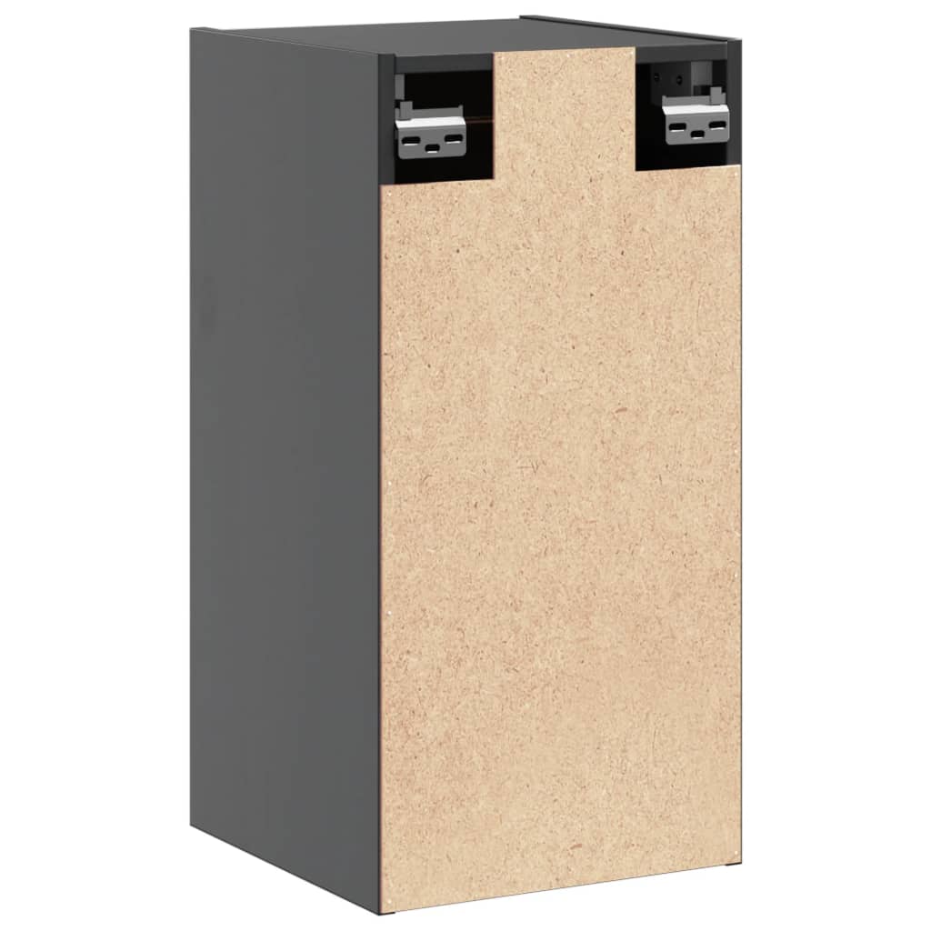 Wandschrank Grau 30x30x60 cm Massivholz Kiefer