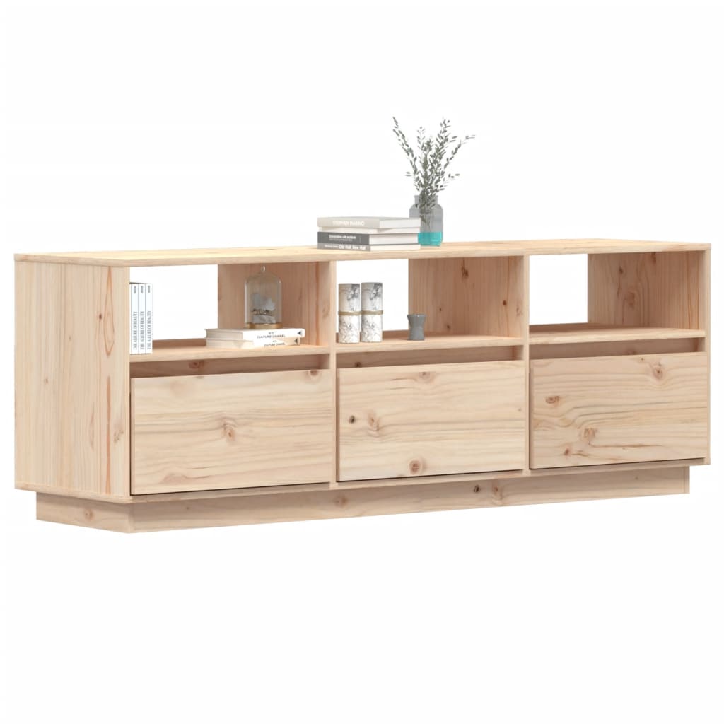 TV-Schrank 140x37x50 cm Massivholz Kiefer