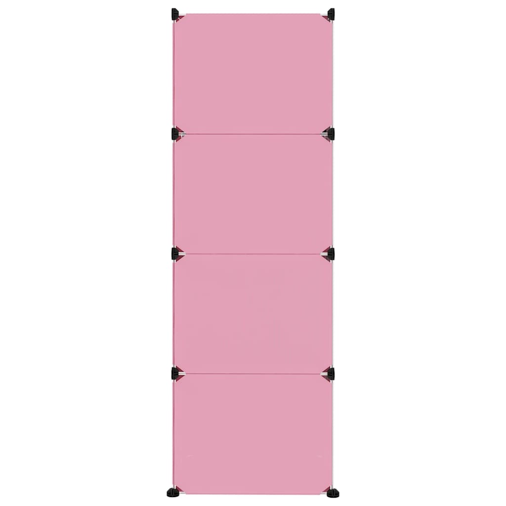 Kinderschrank Modular mit 12 Würfeln Rosa PP