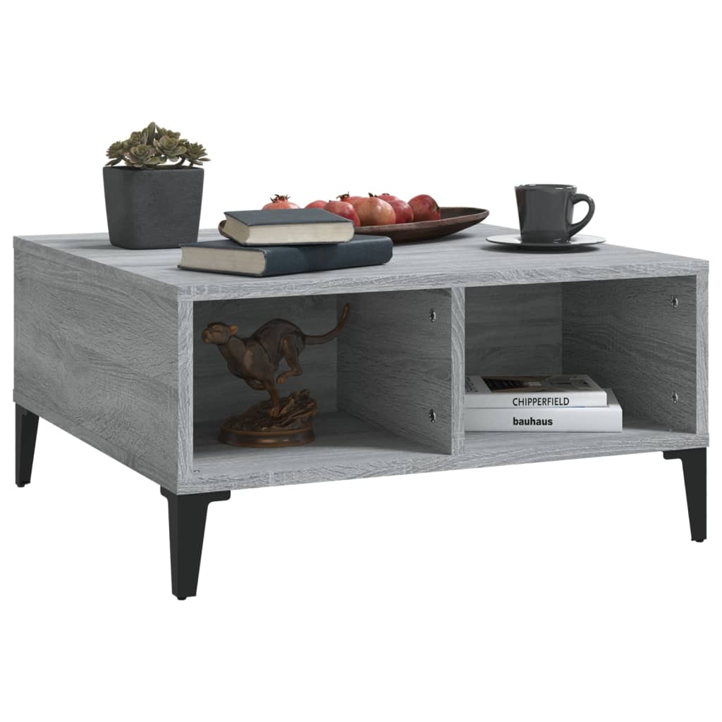 Couchtisch Grau Sonoma 60x60x30 cm Holzwerkstoff