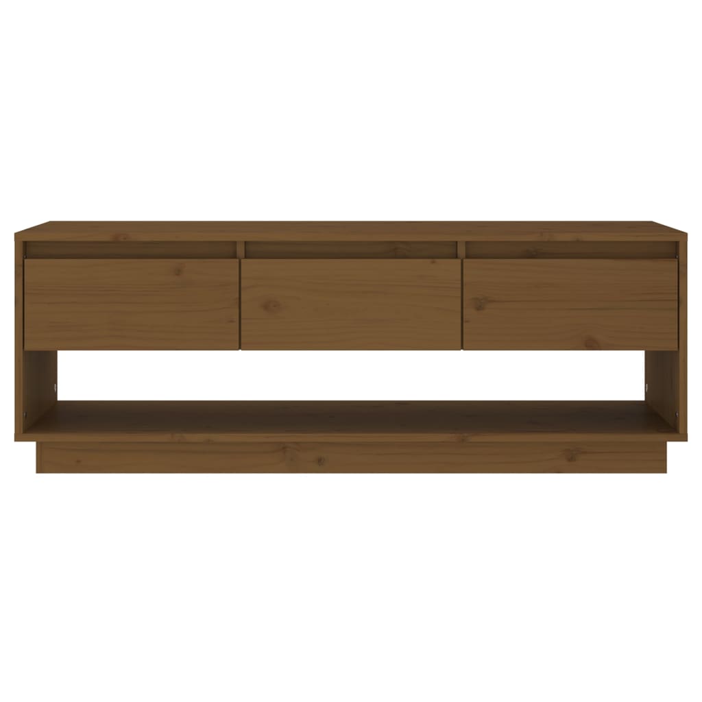 TV-Schrank Honigbraun 110,5x34x40 cm Massivholz Kiefer