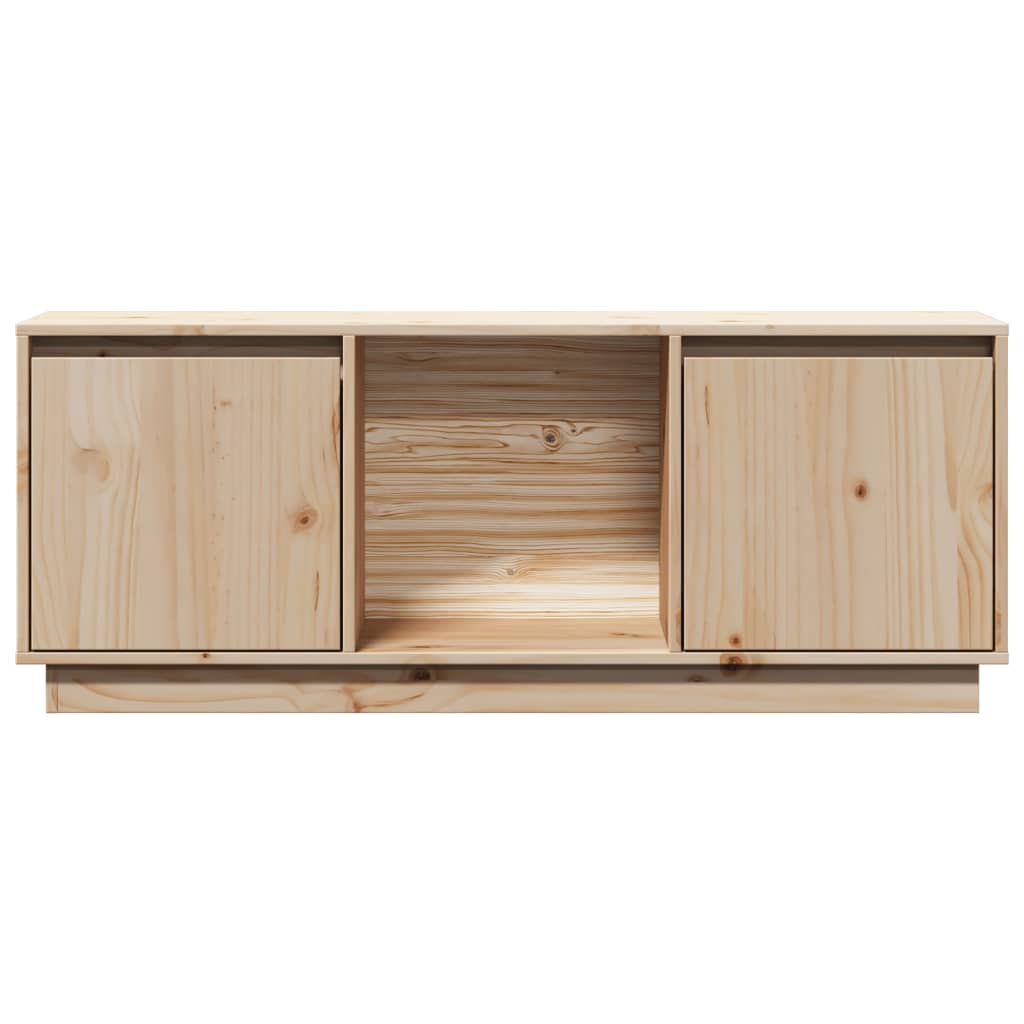 TV-Schrank 110,5x35x44 cm Massivholz Kiefer