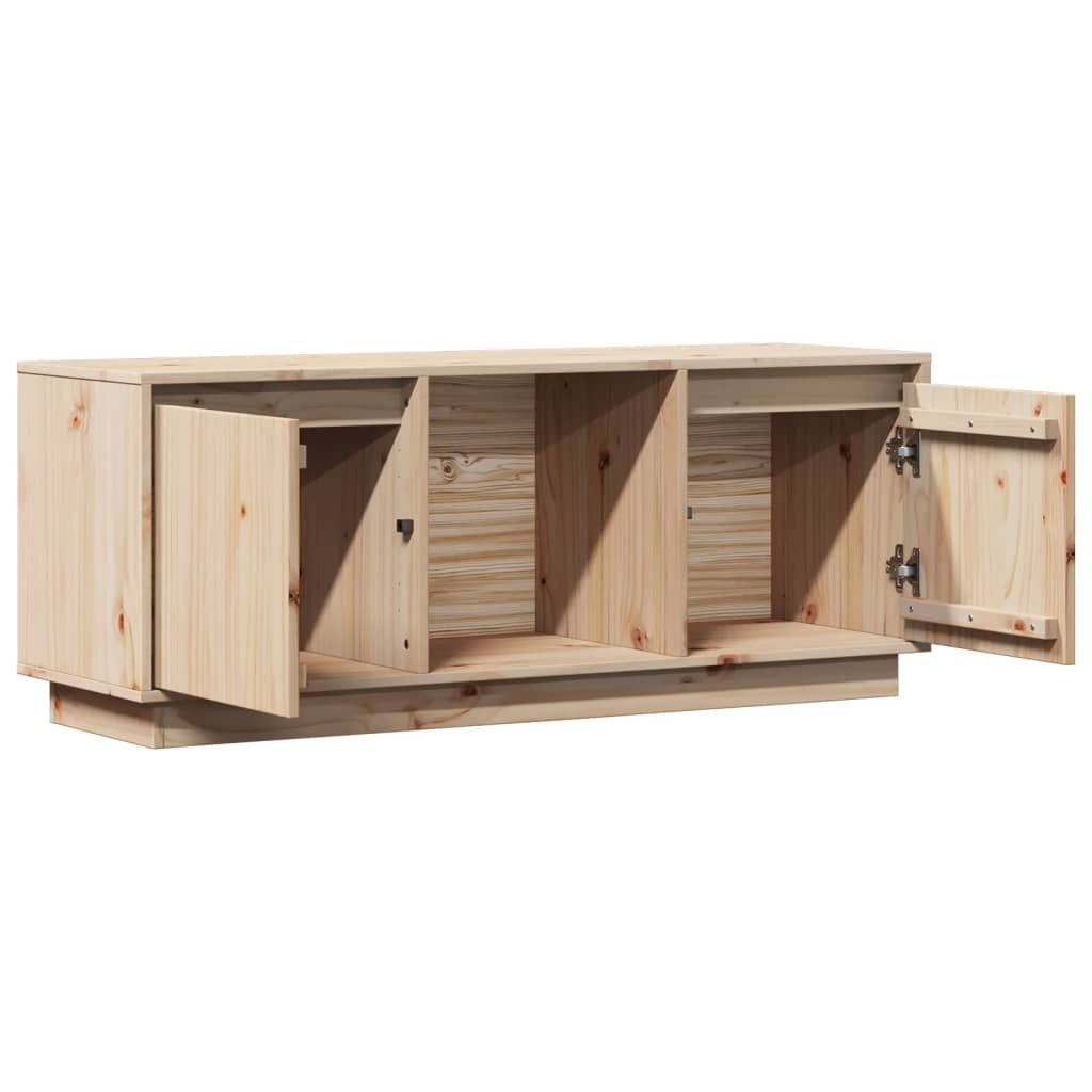 TV-Schrank 110,5x35x44 cm Massivholz Kiefer