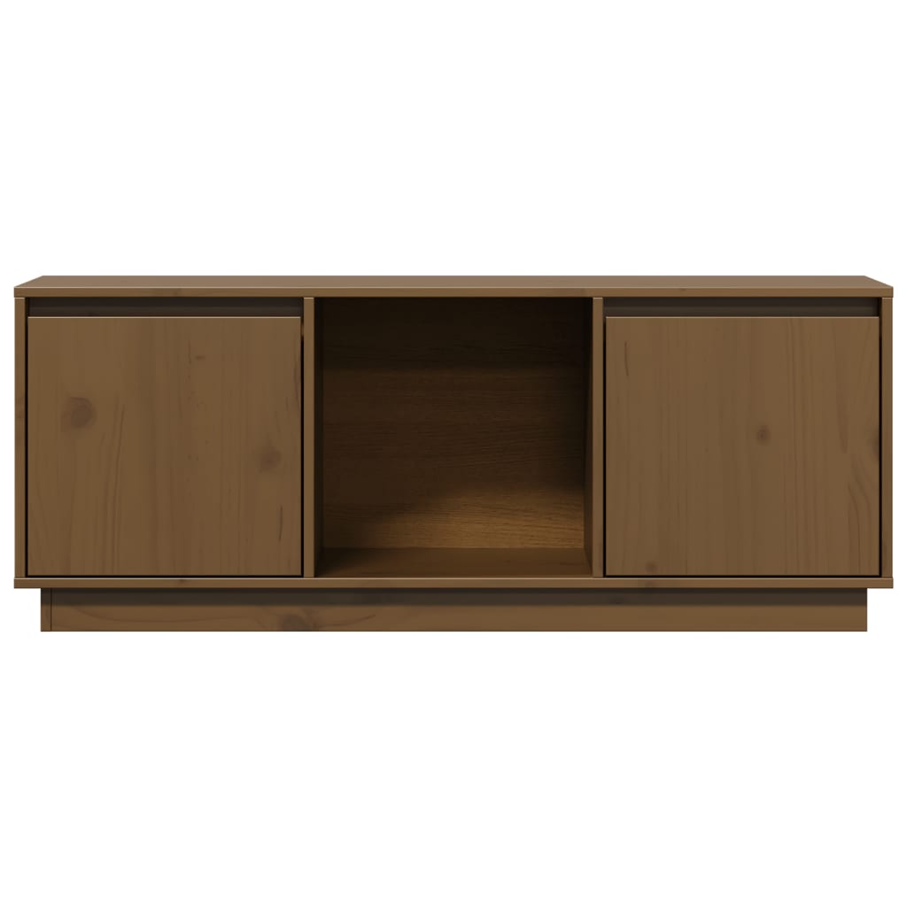 TV-Schrank Honigbraun 110,5x35x44 cm Massivholz Kiefer