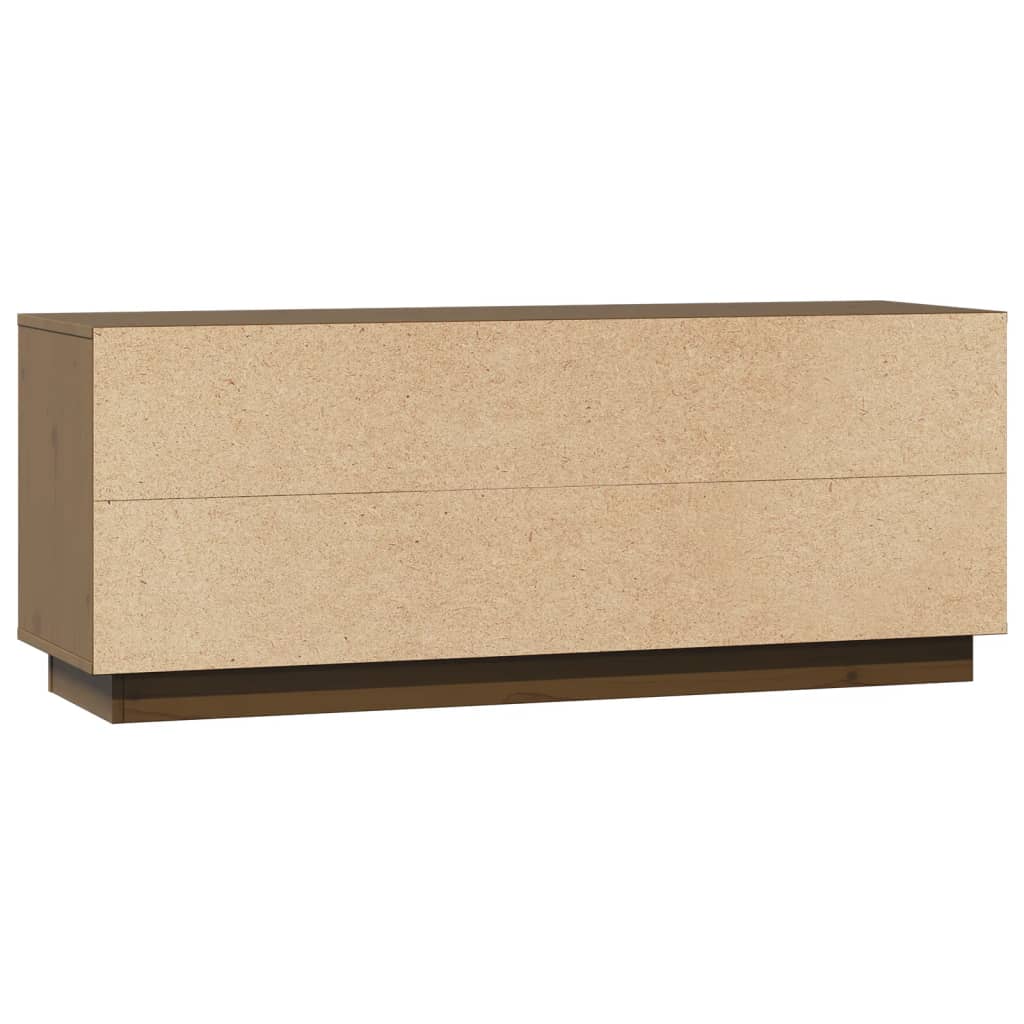 TV-Schrank Honigbraun 110,5x35x44 cm Massivholz Kiefer