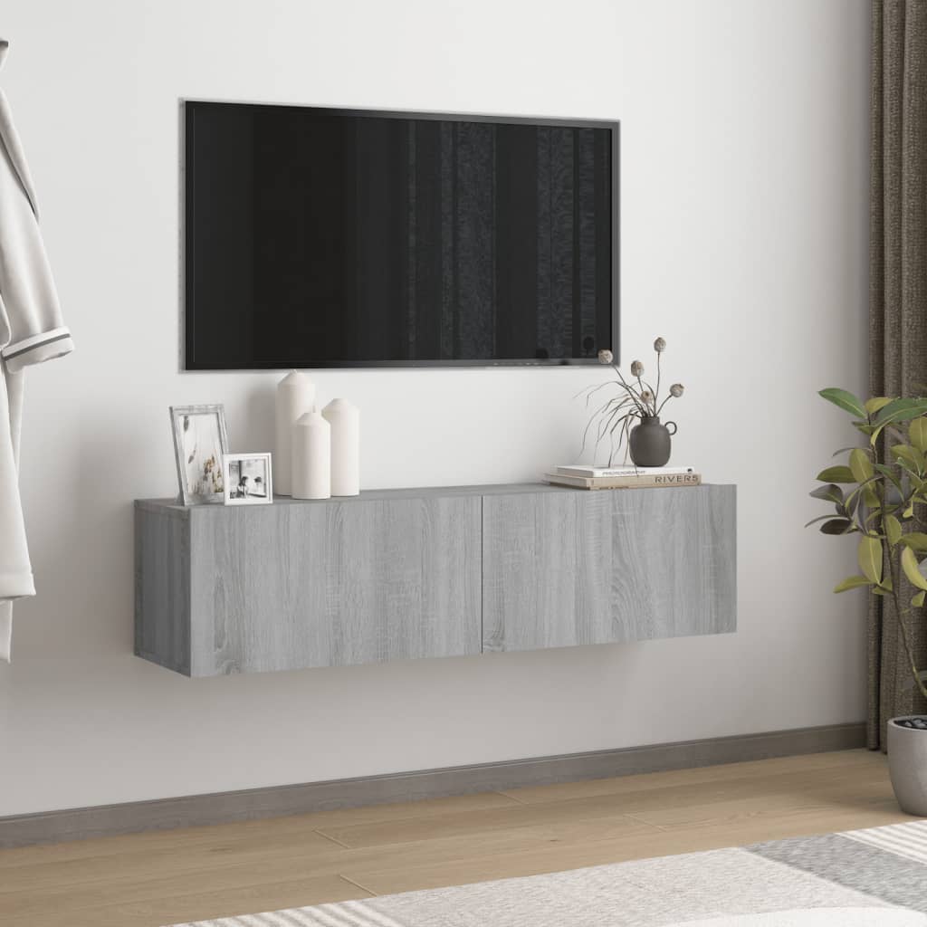 TV-Wandschrank Grau Sonoma 120x30x30 cm Holzwerkstoff