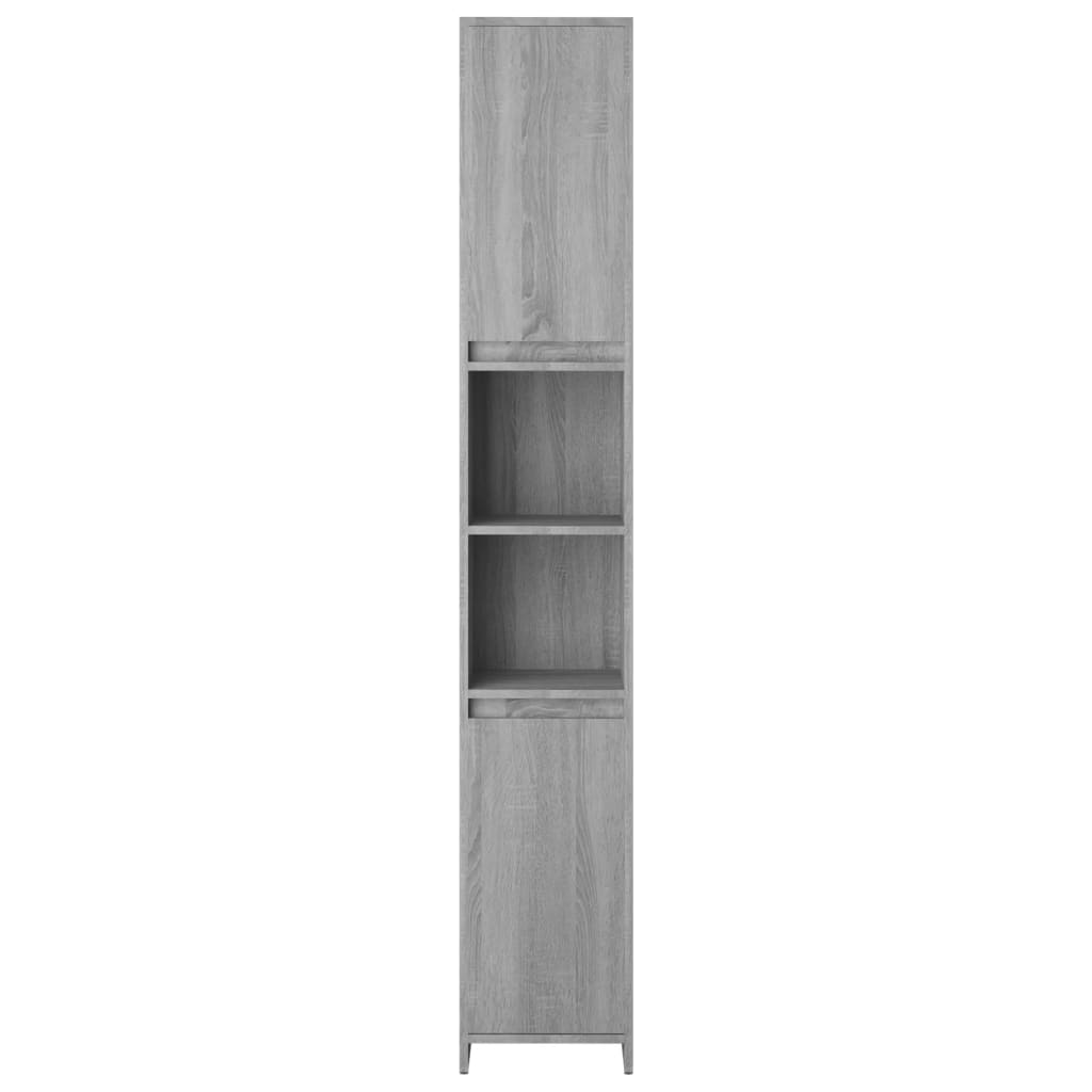 Badezimmerschrank Grau Sonoma 30x30x183,5 cm Holzwerkstoff