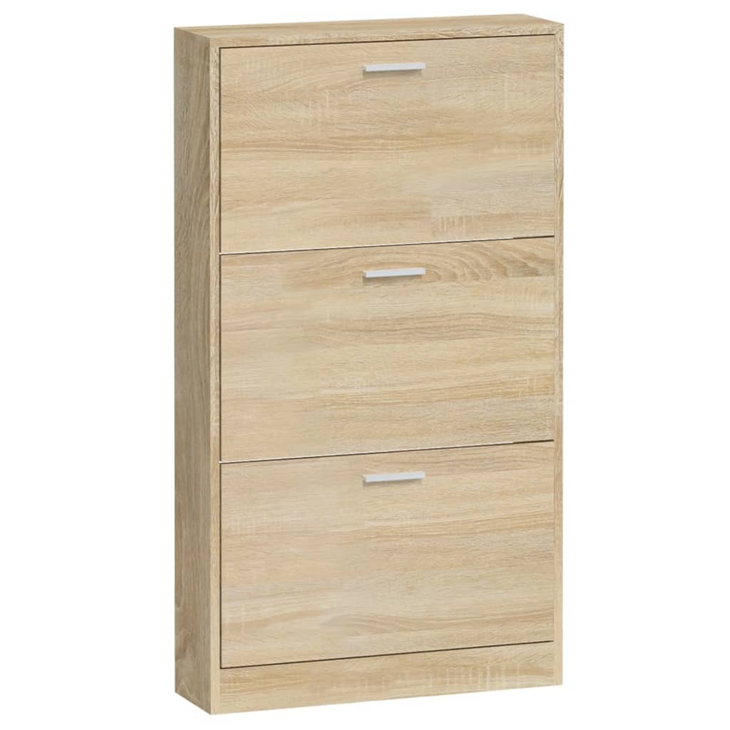 Schuhschrank Eichen-Optik 59x17x108 cm Holzwerkstoff