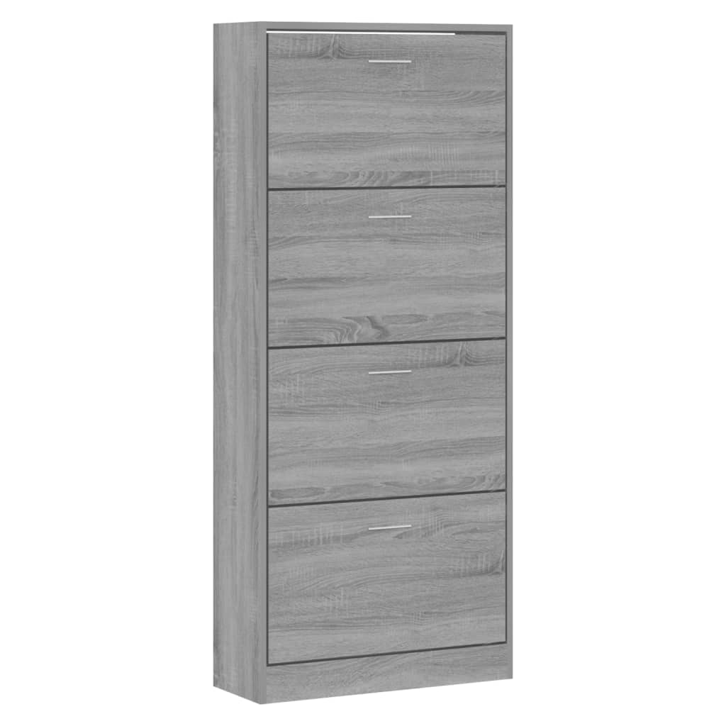 Schuhschrank Grau Sonoma 63x24x147 cm Holzwerkstoff