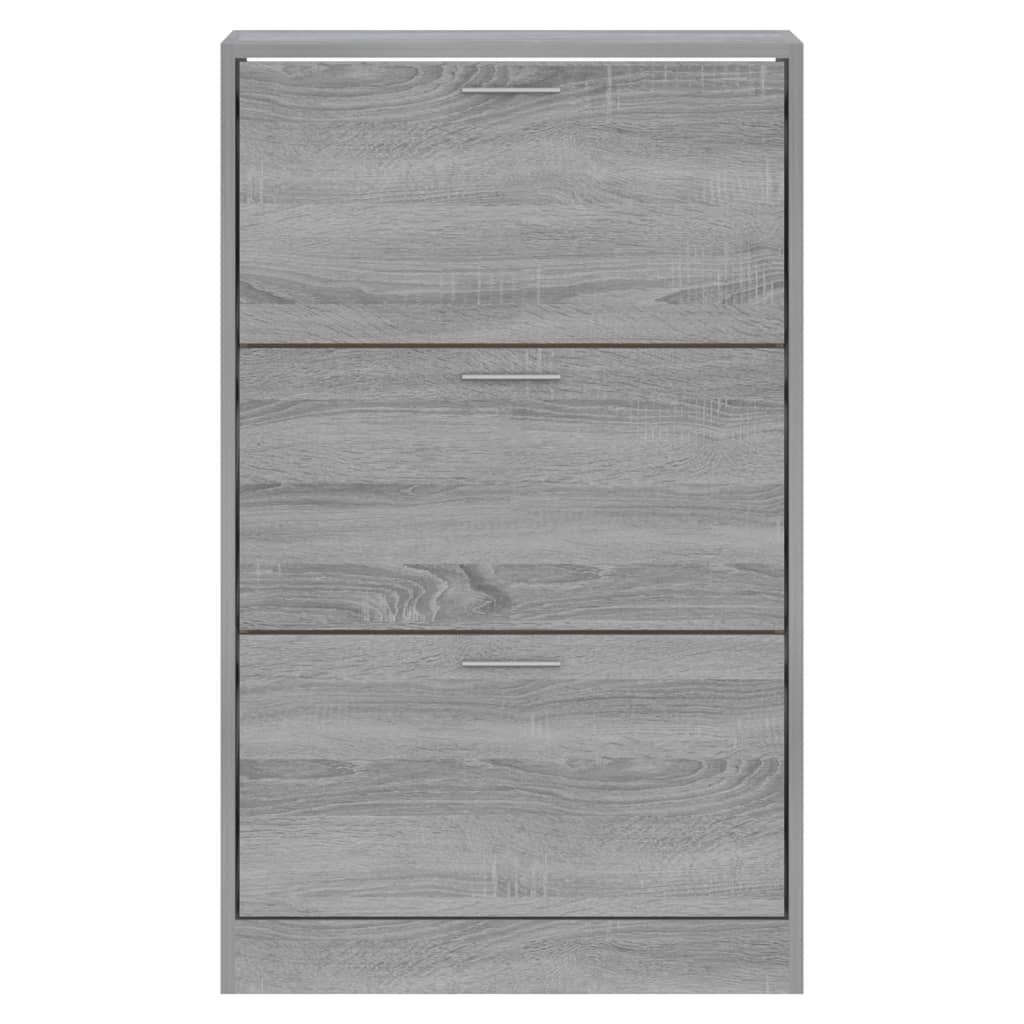 Schuhschrank Grau Sonoma 63x24x103 cm Holzwerkstoff