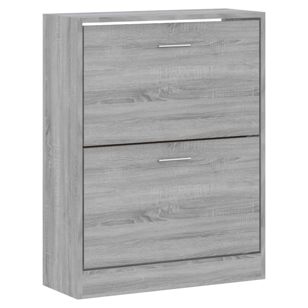 Schuhschrank Grau Sonoma 63x24x81 cm Holzwerkstoff