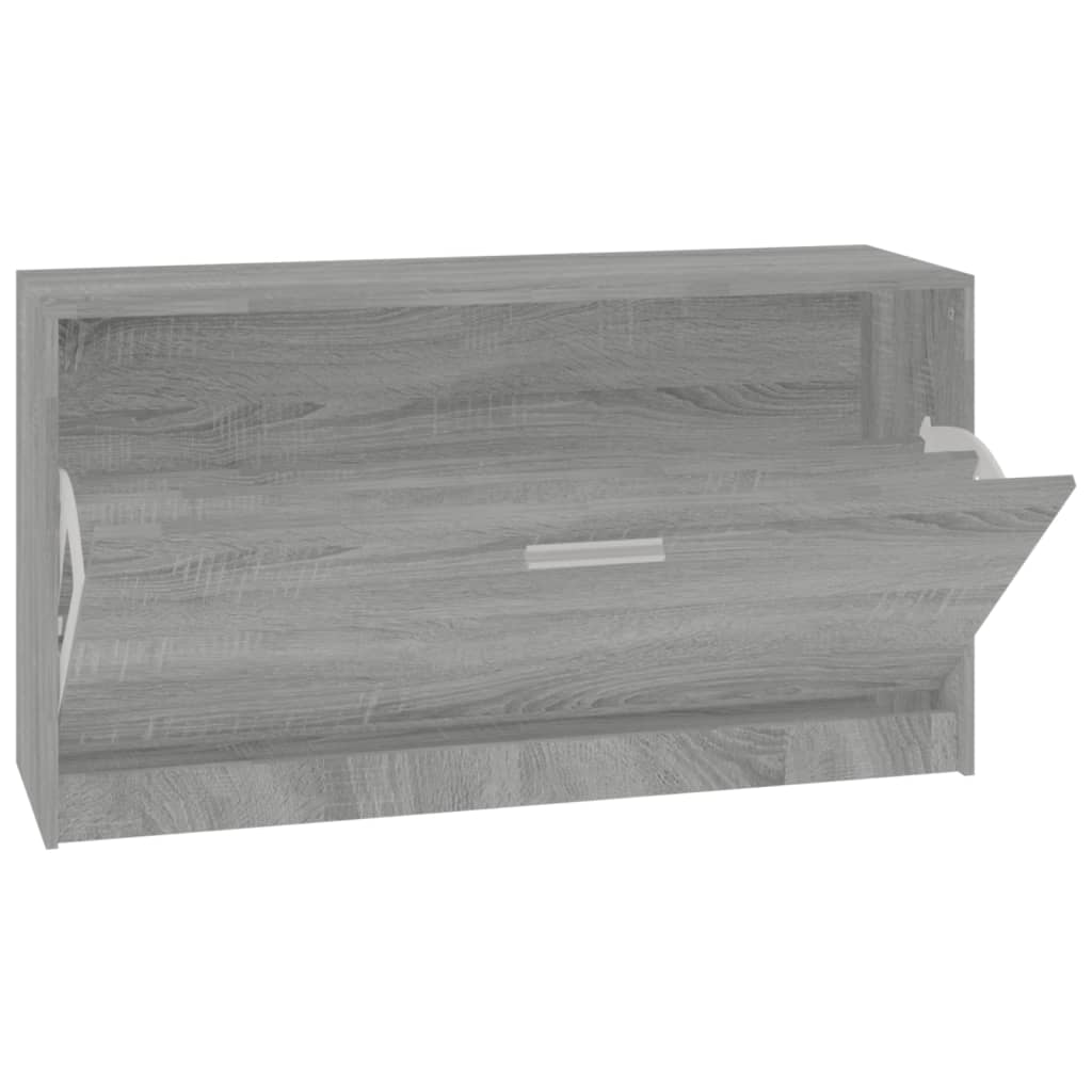 Schuhbank Grau Sonoma 80x24x45 cm Holzwerkstoff