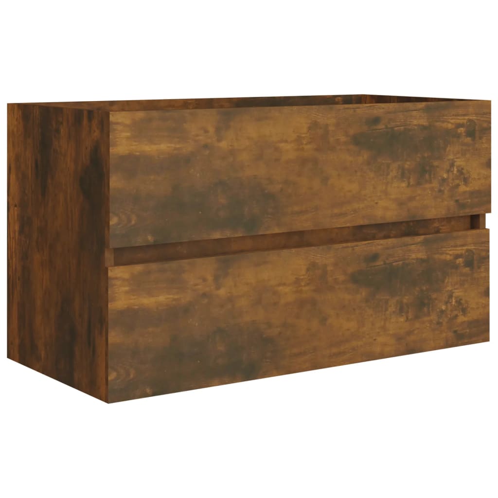 Waschbeckenschrank Räuchereiche 80x38,5x45 cm Holzwerkstoff