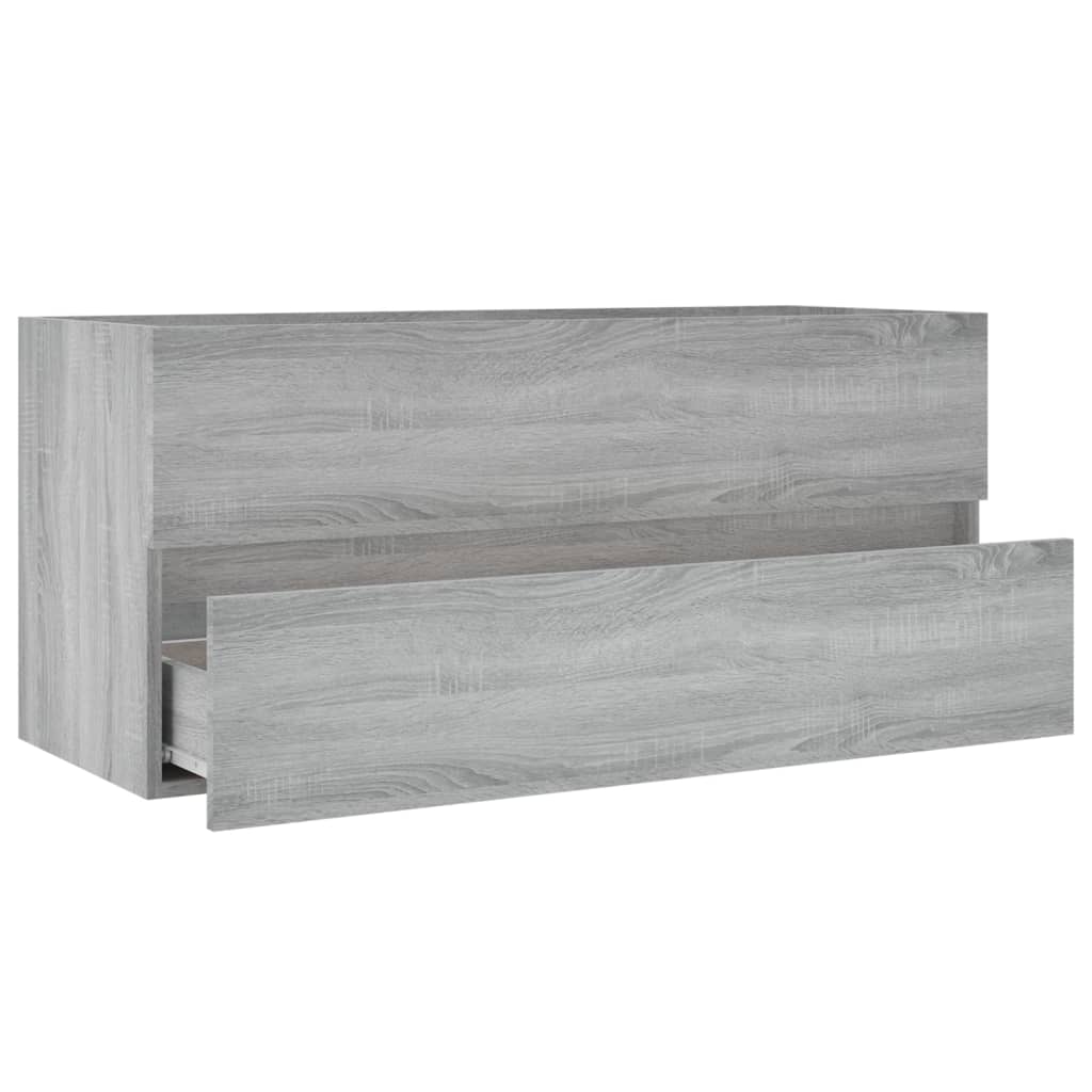 Waschbeckenunterschrank Grau Sonoma 100x38,5x45cm Holzwerkstoff