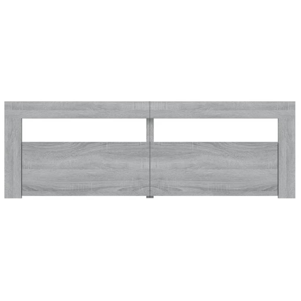 TV-Schrank mit LED-Leuchten Grau Sonoma 120x35x40 cm