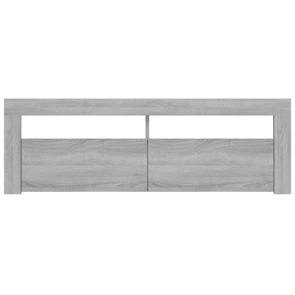 TV-Schrank mit LED-Leuchten Grau Sonoma 120x35x40 cm