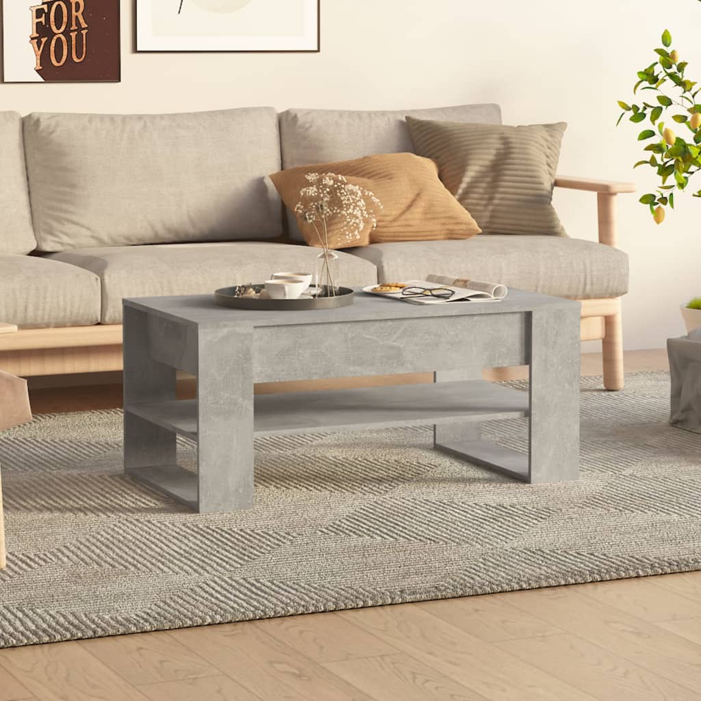 Couchtisch Betongrau 102x55x45 cm Holzwerkstoff