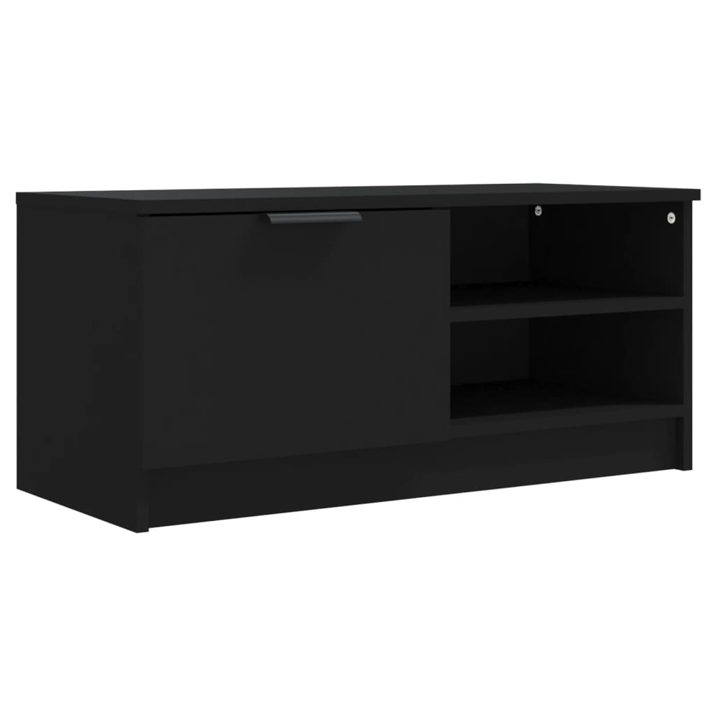 TV-Schrank Schwarz 80x35x36,5 cm Holzwerkstoff