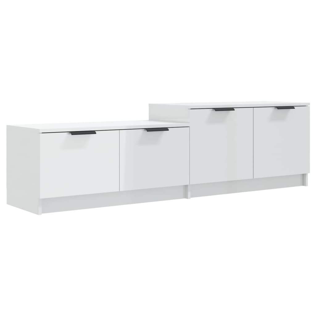 TV-Schrank Hochglanz-Weiß 158,5x36x45 cm Holzwerkstoff