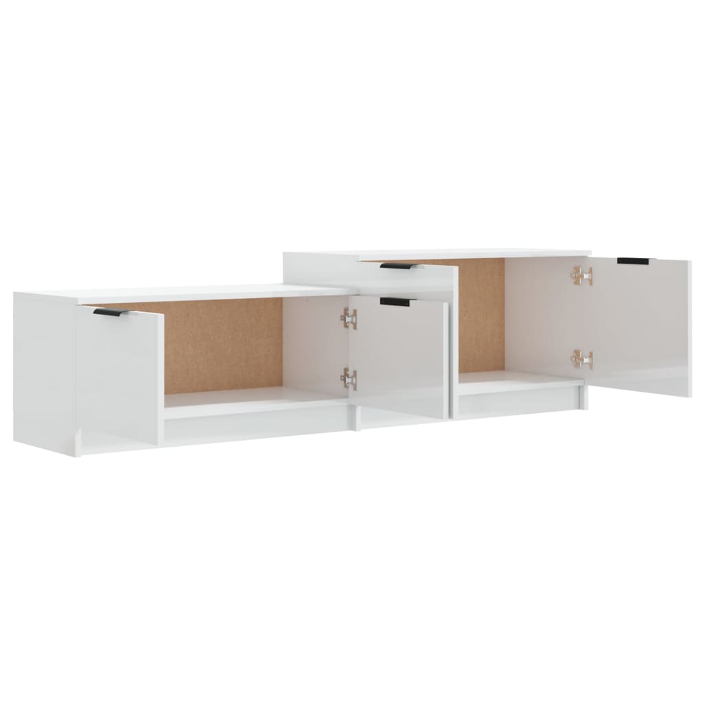 TV-Schrank Hochglanz-Weiß 158,5x36x45 cm Holzwerkstoff