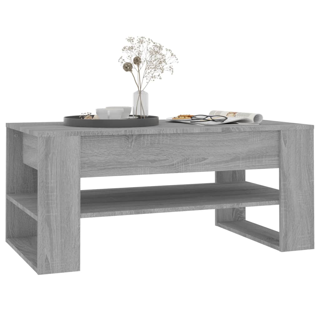 Couchtisch Grau Sonoma 102x55x45 cm Holzwerkstoff